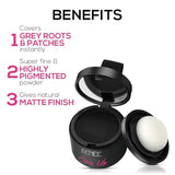 RENEE Cover-Up Hair Powder - Black | Covers Grey Roots & Bald Spots Instantly | Highly Pigmented, Fuller & Denser Look | Long-Lasting | Matte Finish | Fine Powder | Flawless Application | 4gm