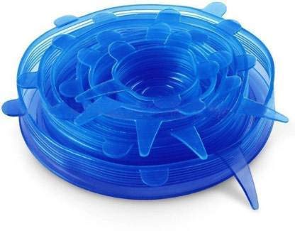 Carrot - Silicone Stretch Lids, Multi Size Reusable Silicone Lids (Pack Of 6 Pcs),
