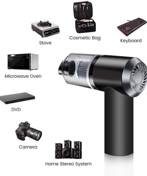 3 In 1 Mini Car Vacuum,Rechargeable Vacuum Multi-Functional Cleaning Tool || Wireless Car Vacuum || High PowerED Handheld Vacuum