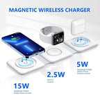 Mag Safe Magnetic 3-in-1 Wireless Charging Station for iPhone Apple Watch AirPods