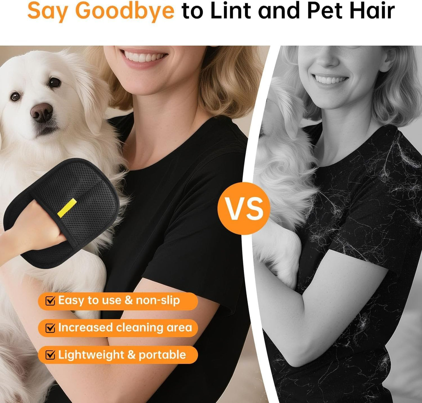 Reusable Electrostatic Pet Hair Gloves