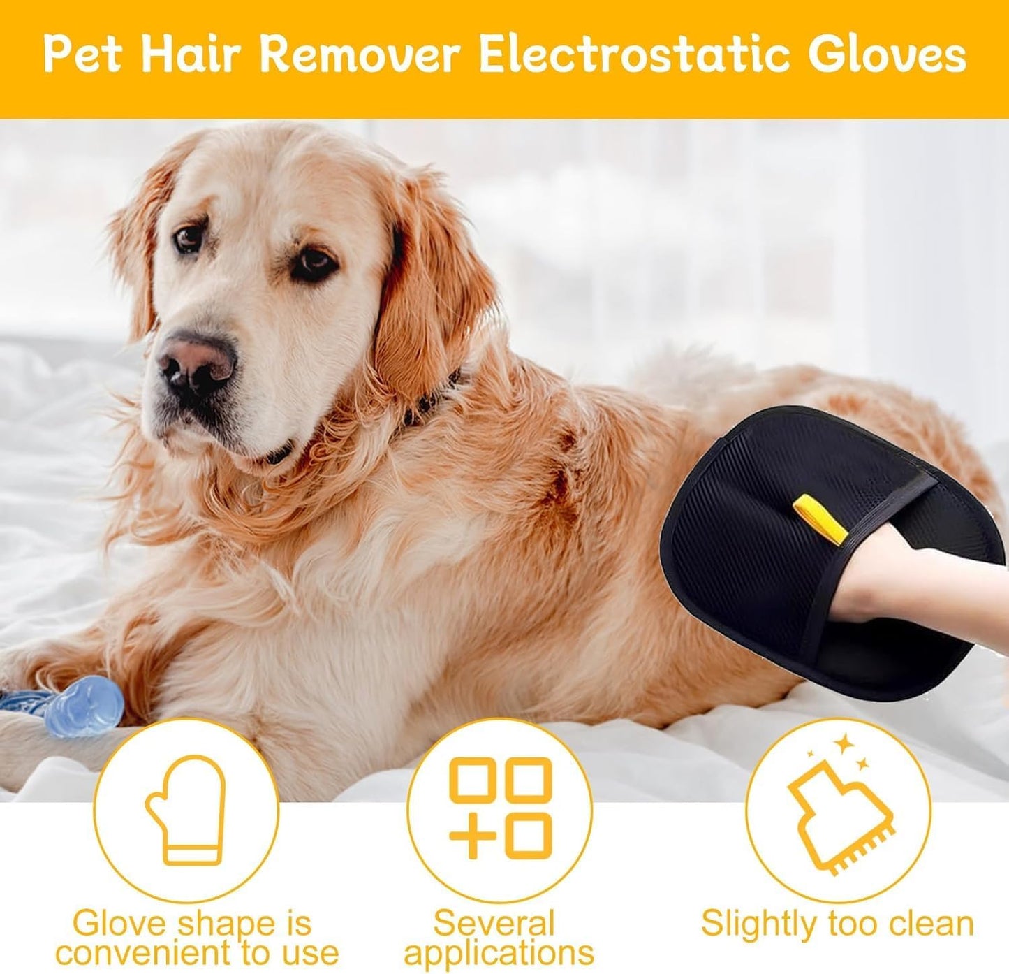 Reusable Electrostatic Pet Hair Gloves