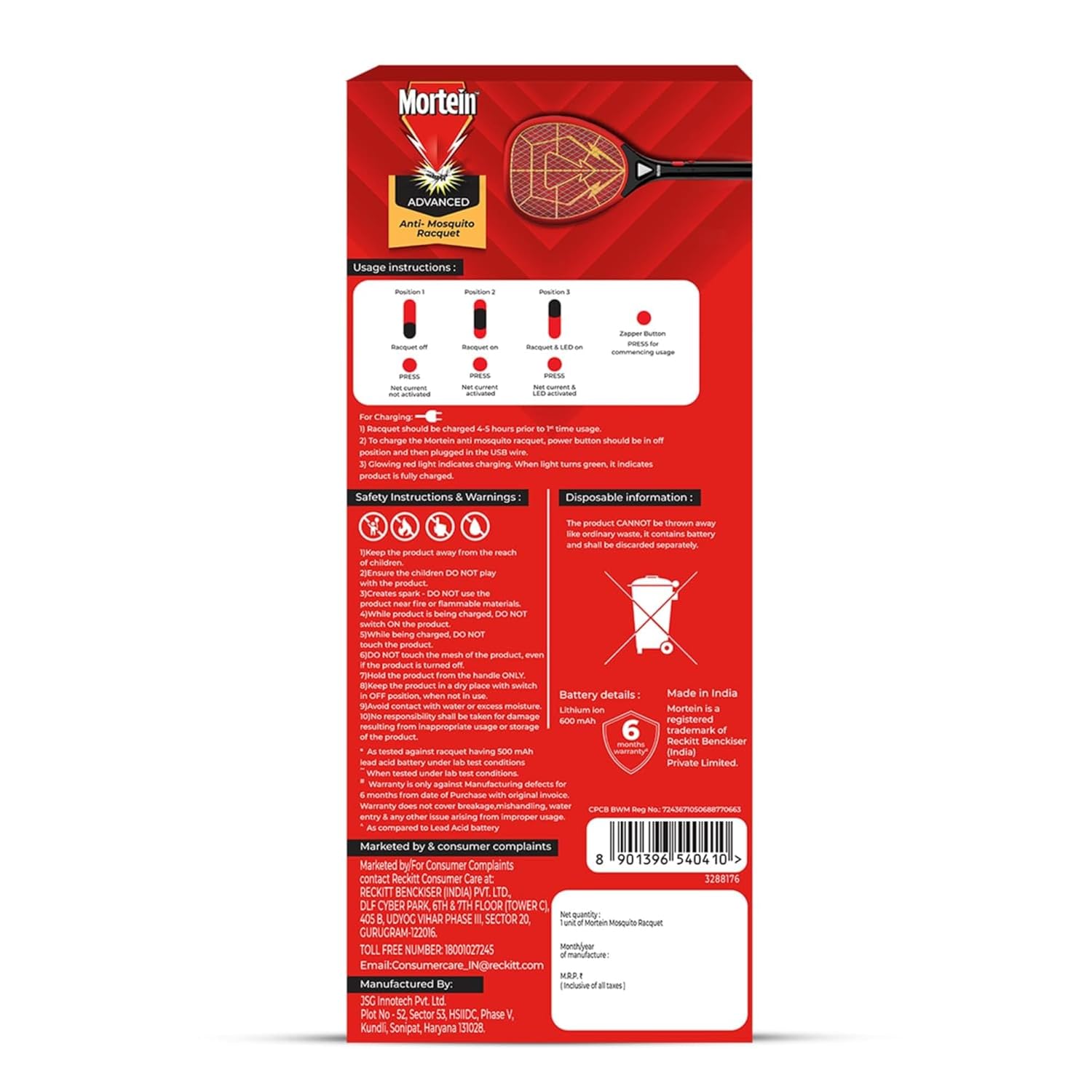 Mortein Advanced Anti-Mosquito Racquet | Mosquito Bat | Electric Fly Swatter | Mosquito Killer Racket | Bat to Hit Mosquito
Amazon's Choice
for "mosquito bat electric"