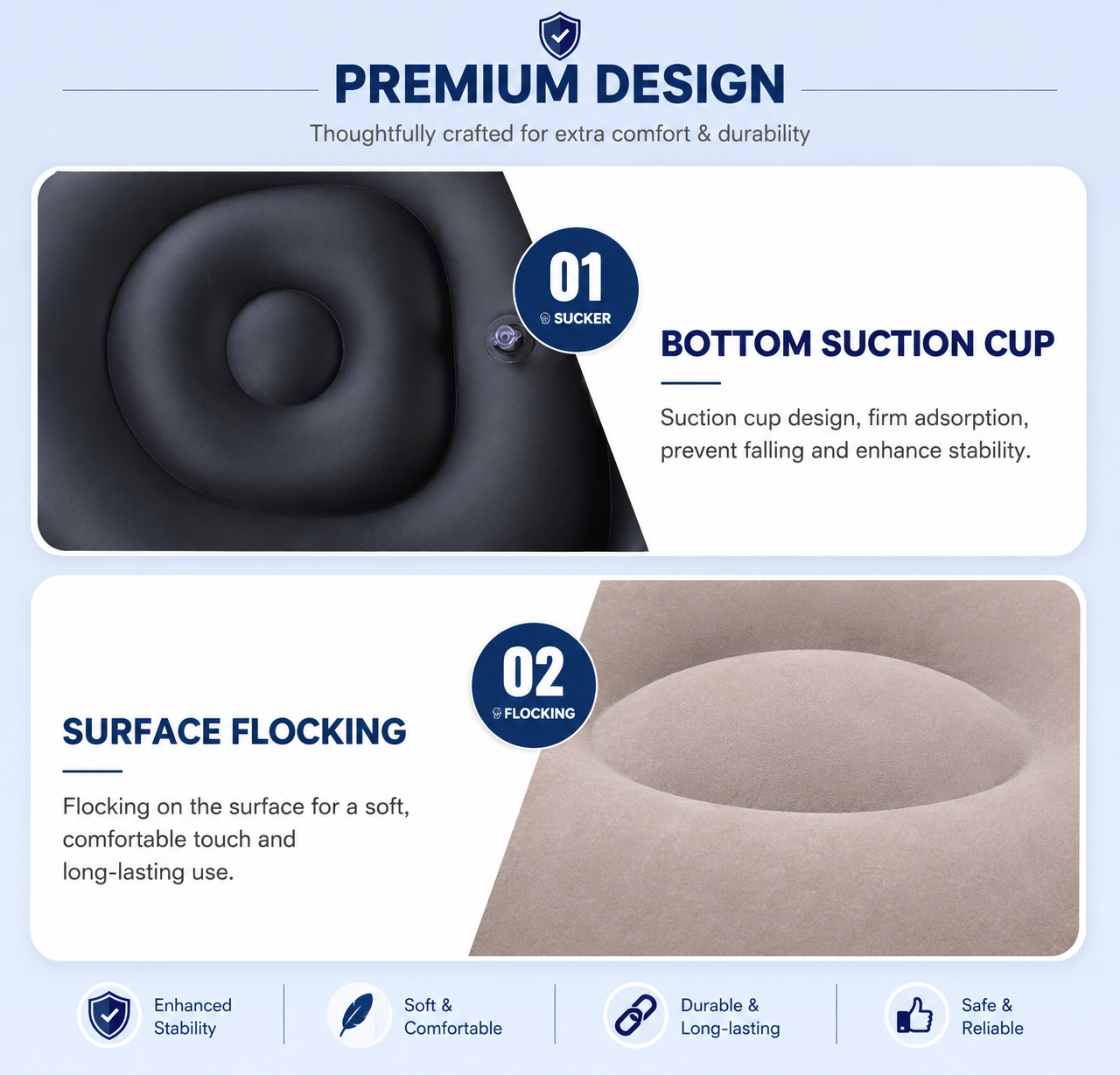 Inflatable Flocked Bean Bag Chair