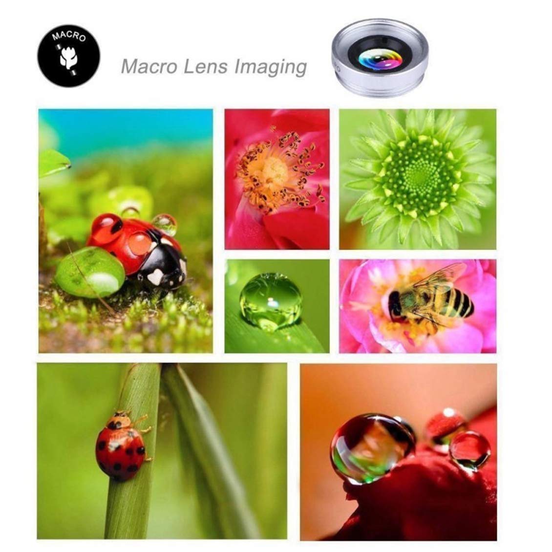 MAXXOX Mobile Camera Lens, 0.45X Super Wide Angle Lens, 15X Macro Lens, Clip-On 2 in 1 Professional Kit