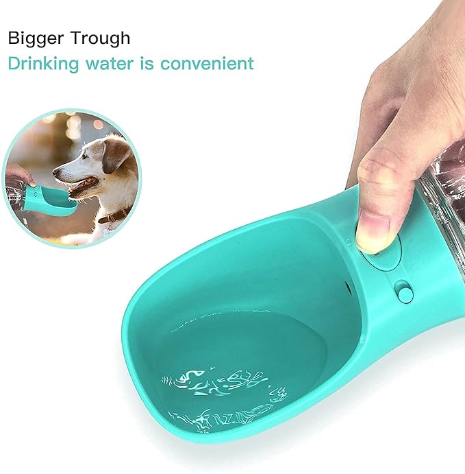 Large Dog Water Bottle for Walking or Outdoor Travel with Bowl Dispenser