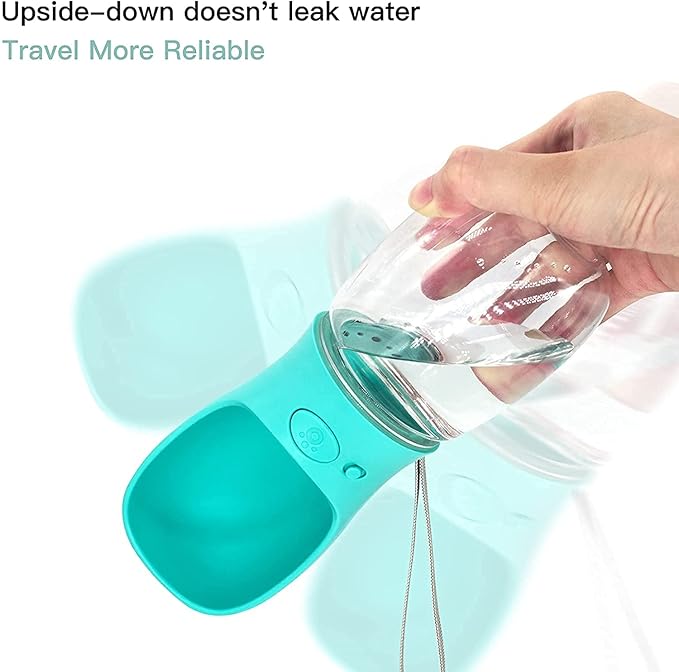 Large Dog Water Bottle for Walking or Outdoor Travel with Bowl Dispenser