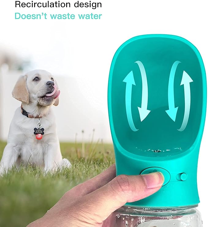 Large Dog Water Bottle for Walking or Outdoor Travel with Bowl Dispenser