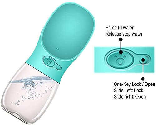 Large Dog Water Bottle for Walking or Outdoor Travel with Bowl Dispenser